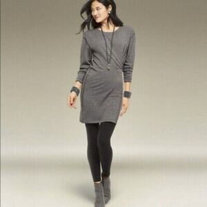Cabi Gray Put On Sweatshirt Sweater Comfy Dress Size Medium